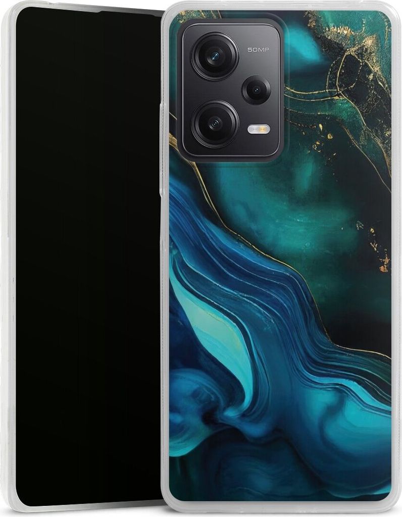 DeinDesign Slim Hülle für Xiaomi Redmi Note 12 Pro 5G Silikon Case Ultra Dünn Handyhülle Art Farbverlauf Marmor