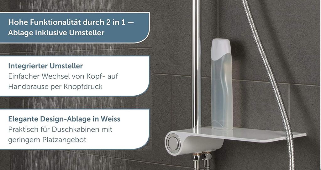 SCHÜTTE Duschset AQUASTAR, Regendusche ohne Armatur, Produktbild 5