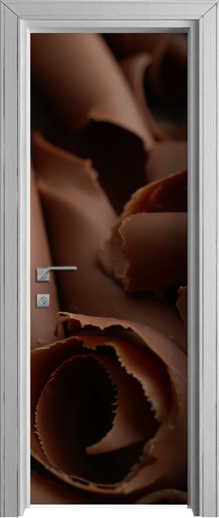 Tür Selbstklebende 70x210 cm Türfolie Türtapete Klebefolie - Schokolade Locken
