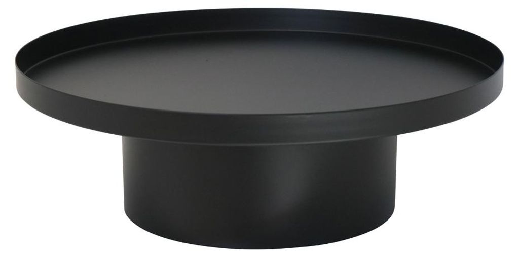 Dekotablett NORDIC schwarz aus Metall D30cm Dekoplateau Produktbild 