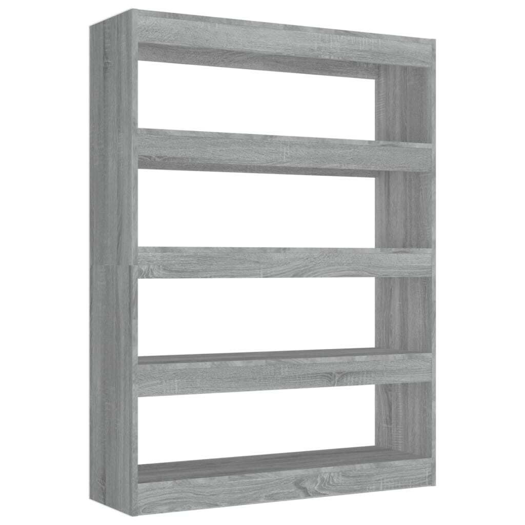 vidaXL Bücherregal/Raumteiler Grau Sonoma 100x30x135 cm Produktbild 