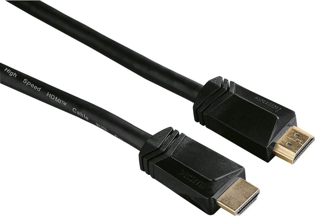 HAMA Kabel HDMI High Speed Gold Schwarz 5.0m
