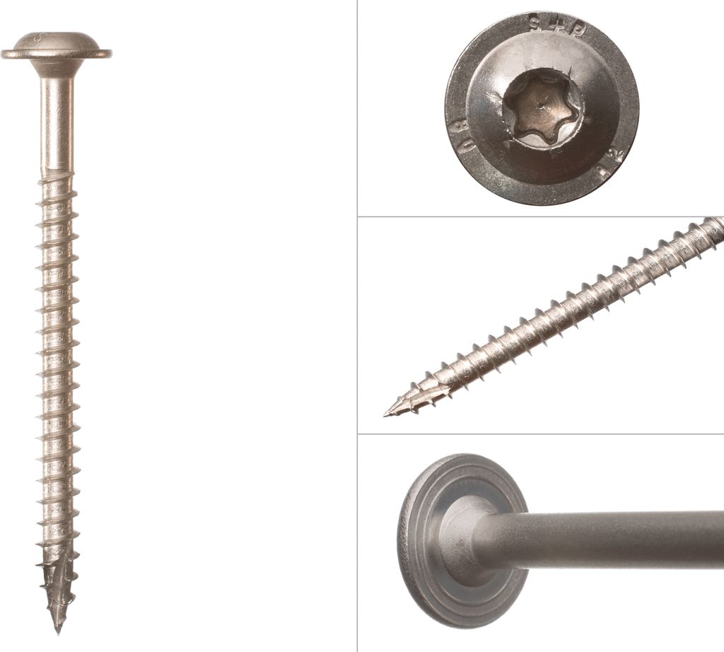 Tellerkopfschrauben Edelstahl A2 8 x 120 mm Torx 40 - Schachtel 50 Stück