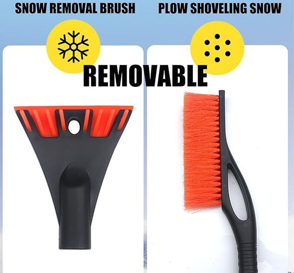 Spazzola Neve E Raschietto Ghiaccio 2-in-1 Per Auto – Utensile Invernale Ergonomico Con Impugnatura Antiscivolo