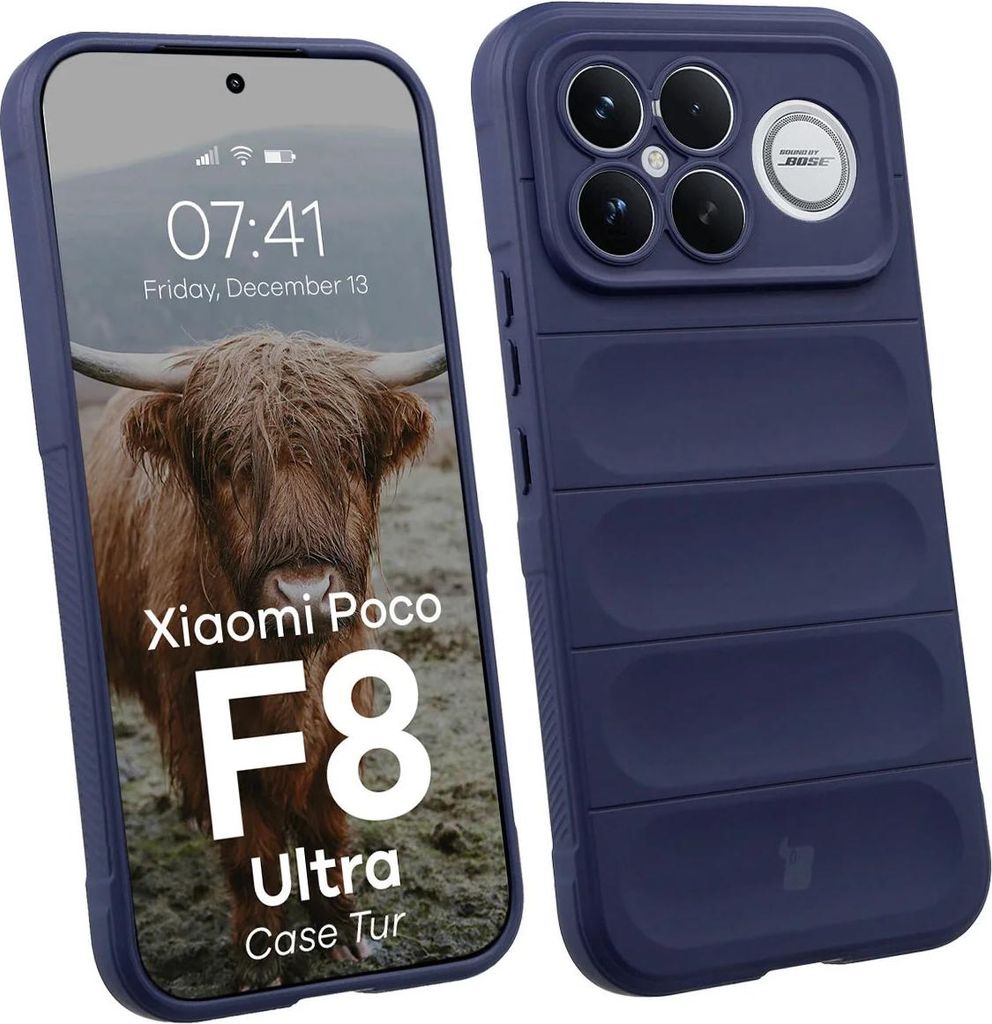 Robuste Handyhülle für Xiaomi POCO F8 Ultra, Bizon Case Tur, Dunkelblau