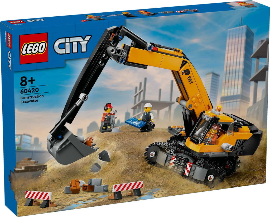 LEGO City Raupenbagger, Spielzeugbagger für Kinder ab 8 Produktbild 