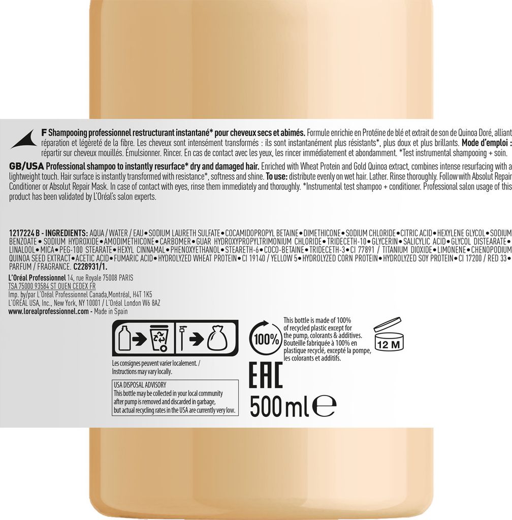 L'Oréal Professionnel Series Expert Absolut Repair Shampoo Zdjęcie produktu 10