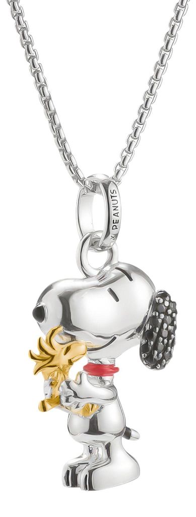 Naszyjnik Snoopy z zawieszką Woodstock w stylu pavé Zdjęcie produktu 