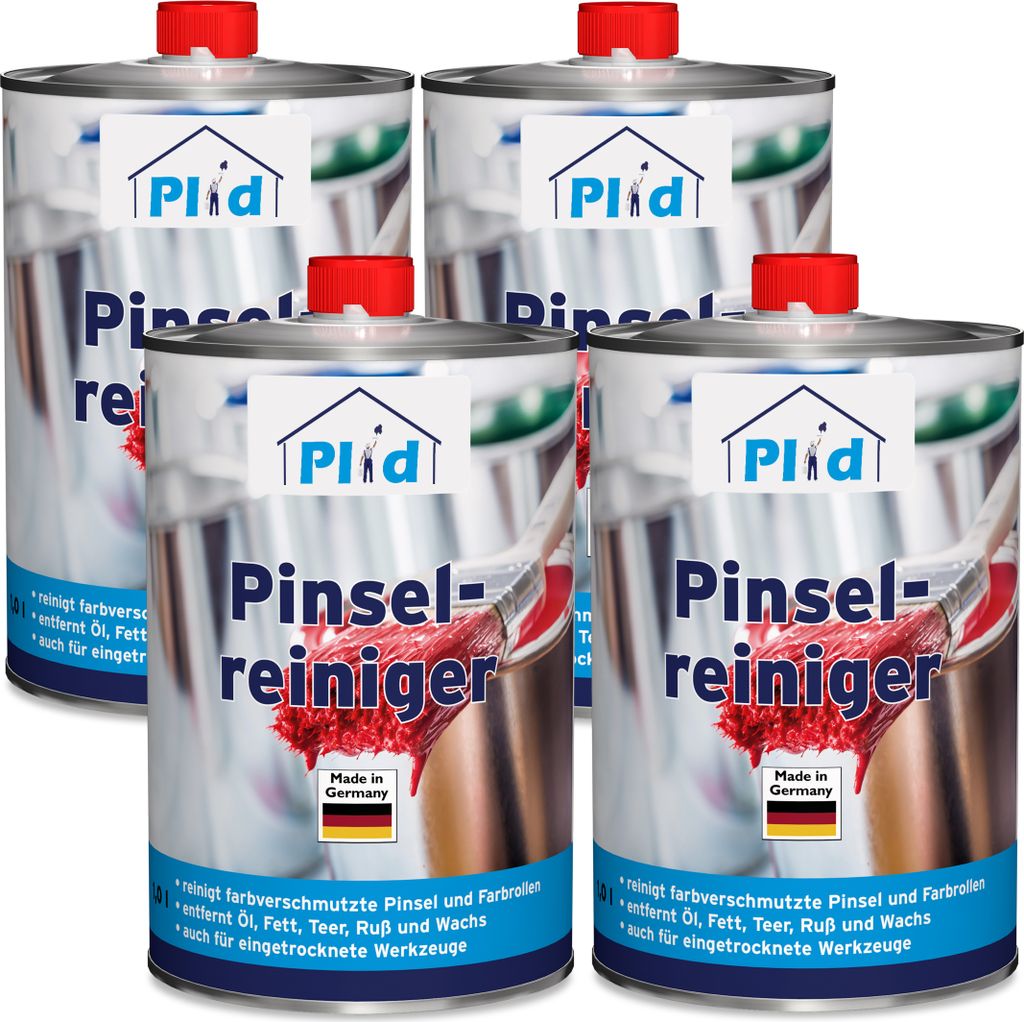 Plid Pinselreiniger 4L /Kraftvoller Werkzeugreiniger, Entfernt Öl Fett Farbe