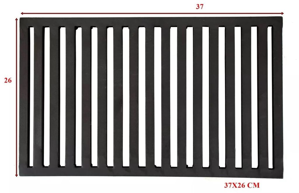 Grille de cheminée acier 37x26 cm, épaisseur 16 mm – pour Image du produit 