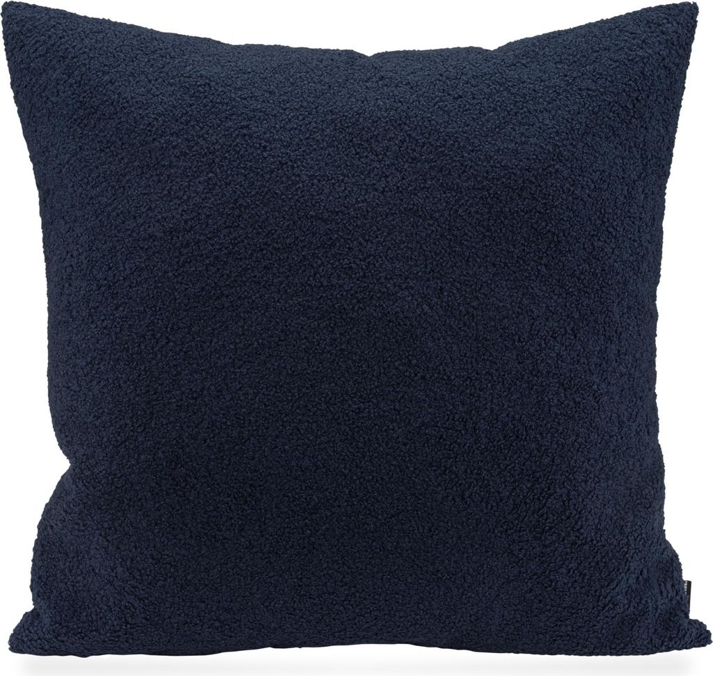 H.O.C.K. Fino Plush Kissen Teddystoff Bouclé 60x60cm dunkelblau Plüsch