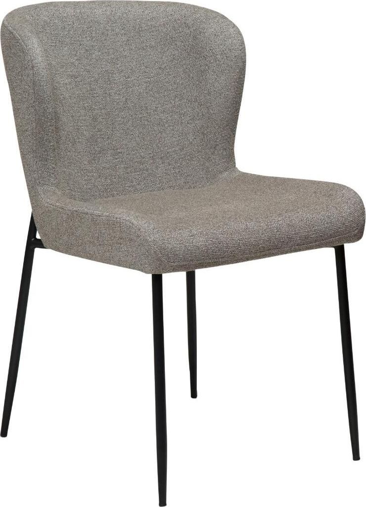 (2er Set) Glam Dan-Form Esszimmerstuhl Bouclé hellbraun.