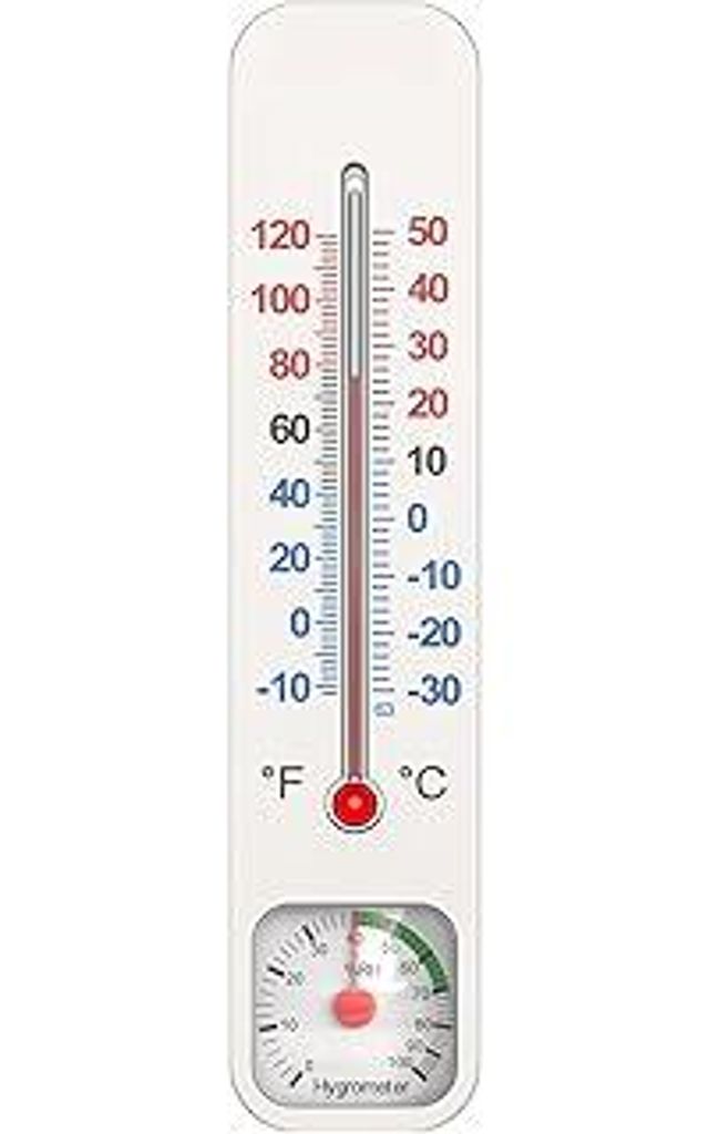 Analoges Thermometer, Klassisches Thermo-Hygrometer, Hochgenau, Geeignet für Innen, Außen, Garten, Wasserdichtes Design, Aufhängbar