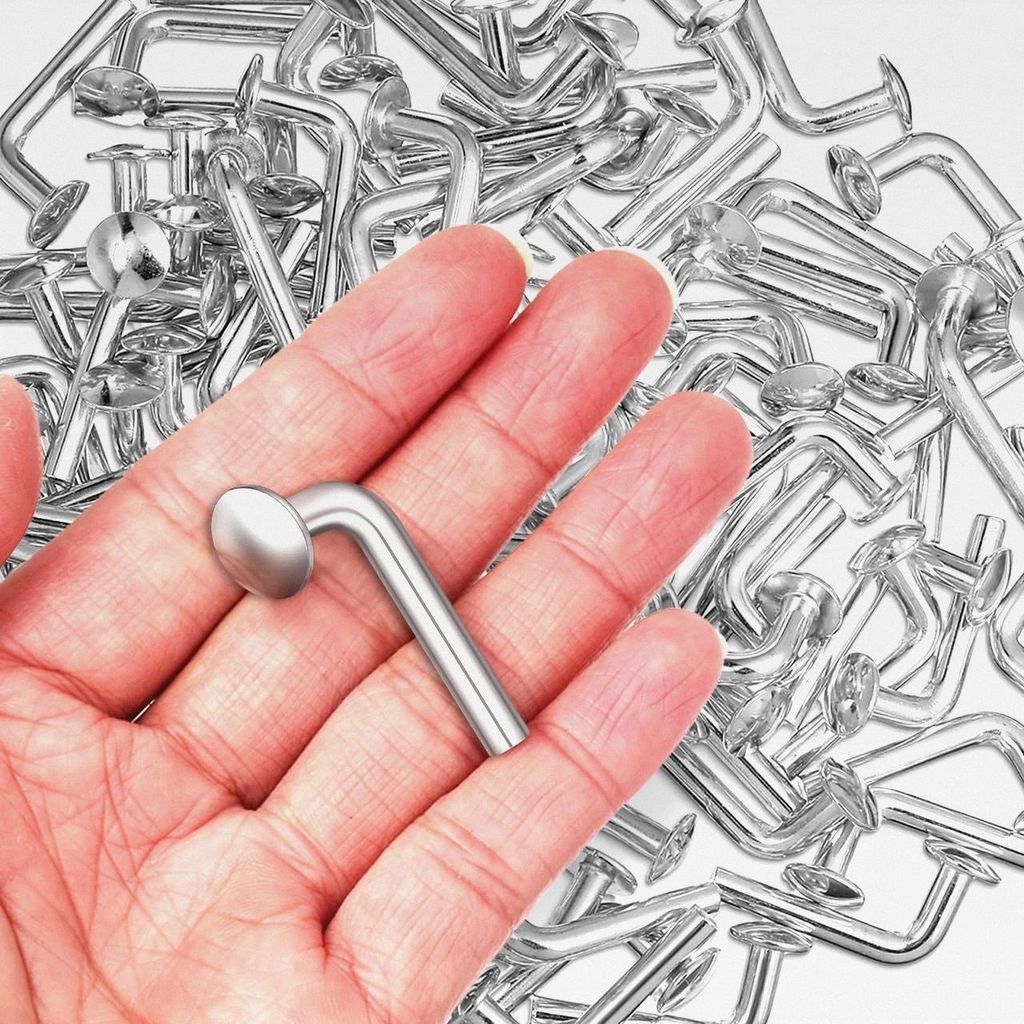 100 Stück Verzinkte Sicherheitsstifte Für Palettenregale – Hochleistungs Eisenkonstruktion Für Lagerung Und Heimwerker Projekte 3.2 X 1.7 X 1....