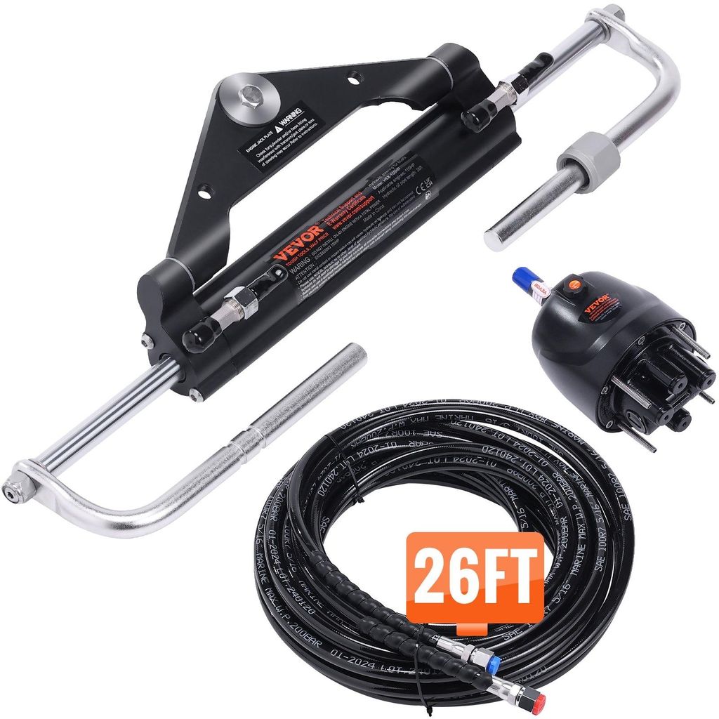 Zestaw hydraulicznego sterowania zaburtowego VEVOR, 150 KM, Zdjęcie produktu 