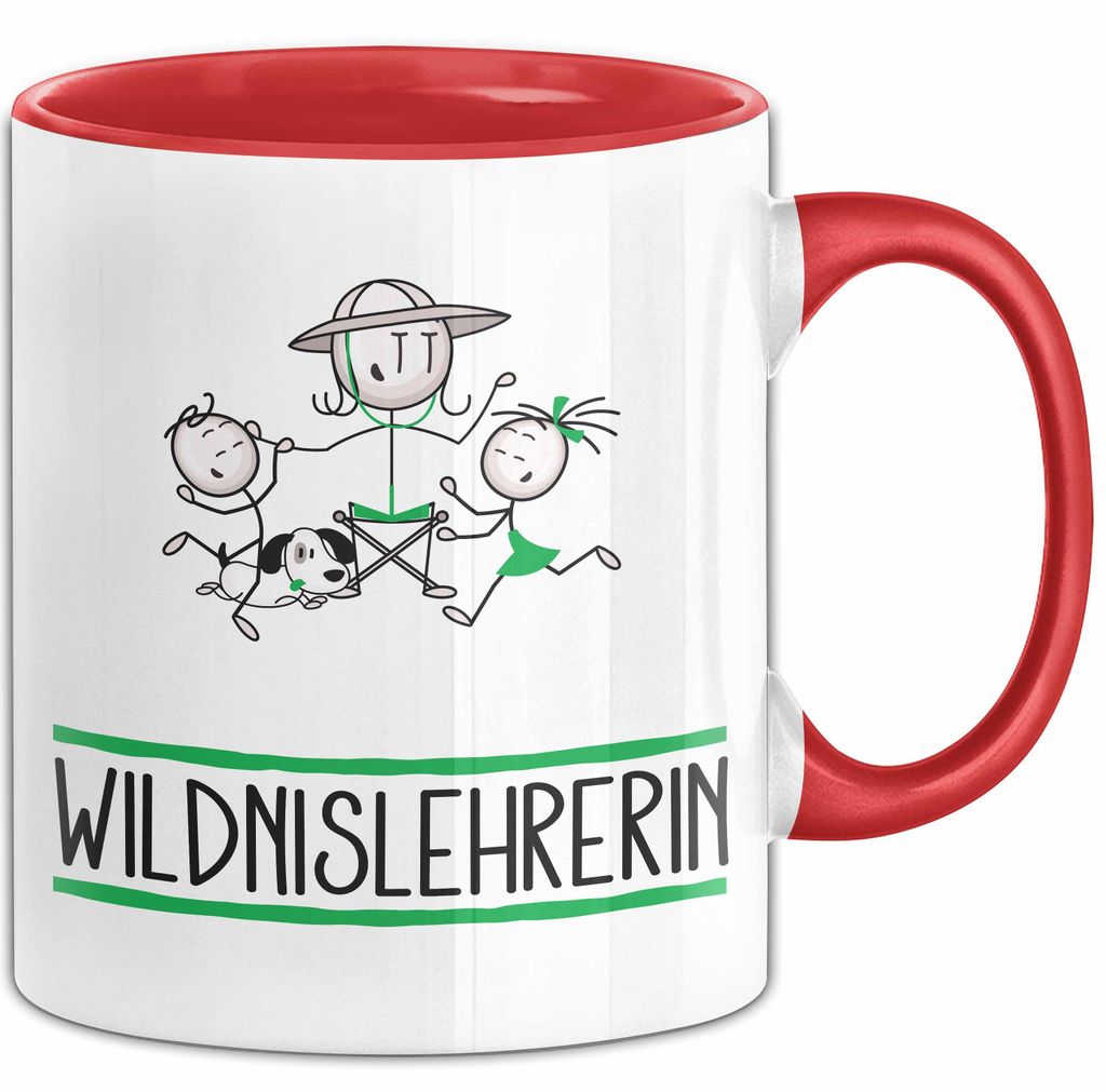 Geschenk für Wildnislehrerin Tasse Lustige Geschenkidee Geburtstag Ich Bin Wildnislehrerin Ich Darf Das (Rot)