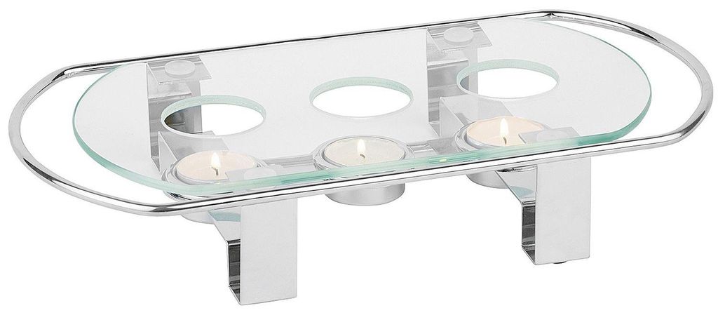 APS Speisenwärmer 3 flammig Glasplatte 34x18x6cm 35065 Obrázek produktu 