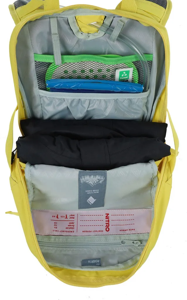 NITRO Rover 14 Backpack Illuminating jaune - Sac à dos de randonnée compact - 9