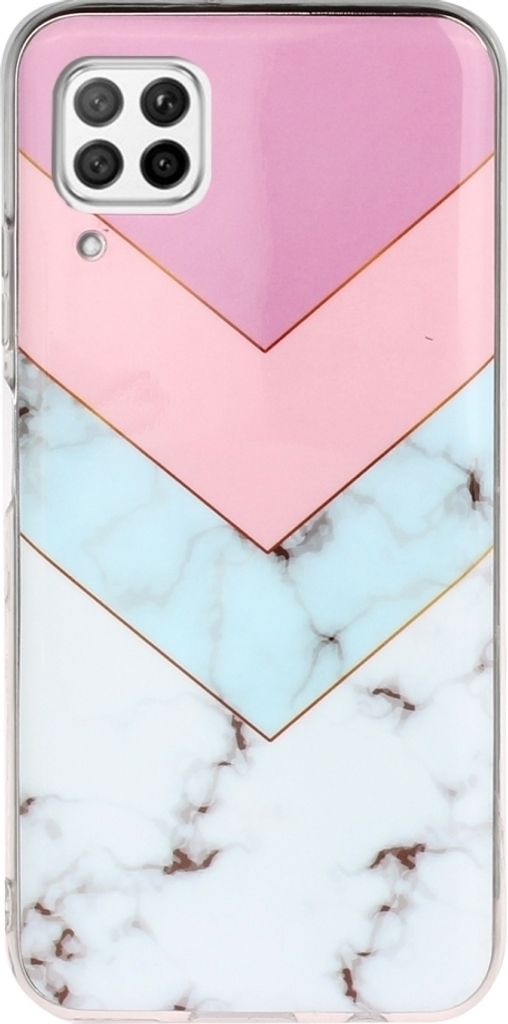 Mobigear Marble Huawei P40 Lite Hülle Flexibles TPU Backcover - Dreifarbig