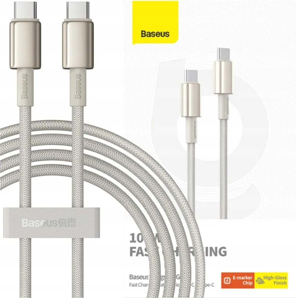 Cavo Baseus USB-C 100W 2M Tungsten Gold: Test, Velocità e Durata Reale