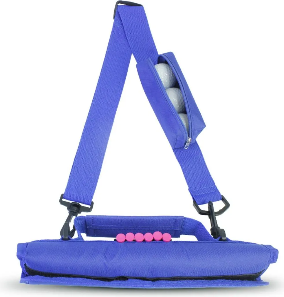 Borsa Golf Tracolla Blu Oxford | Sacca Pratica Leggera Regolabile