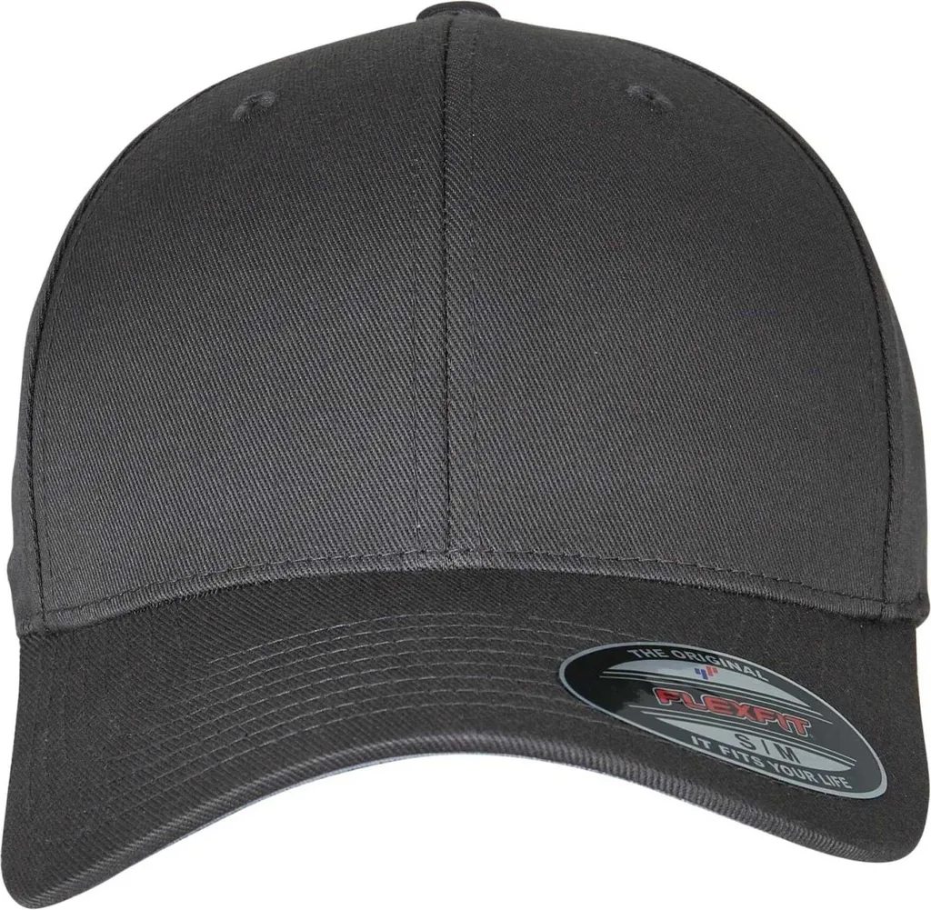 Flexfit - Cappellino da baseball per uomo/donna unisex, lana pettinata BC7201 (XS-S) (grigio scuro)