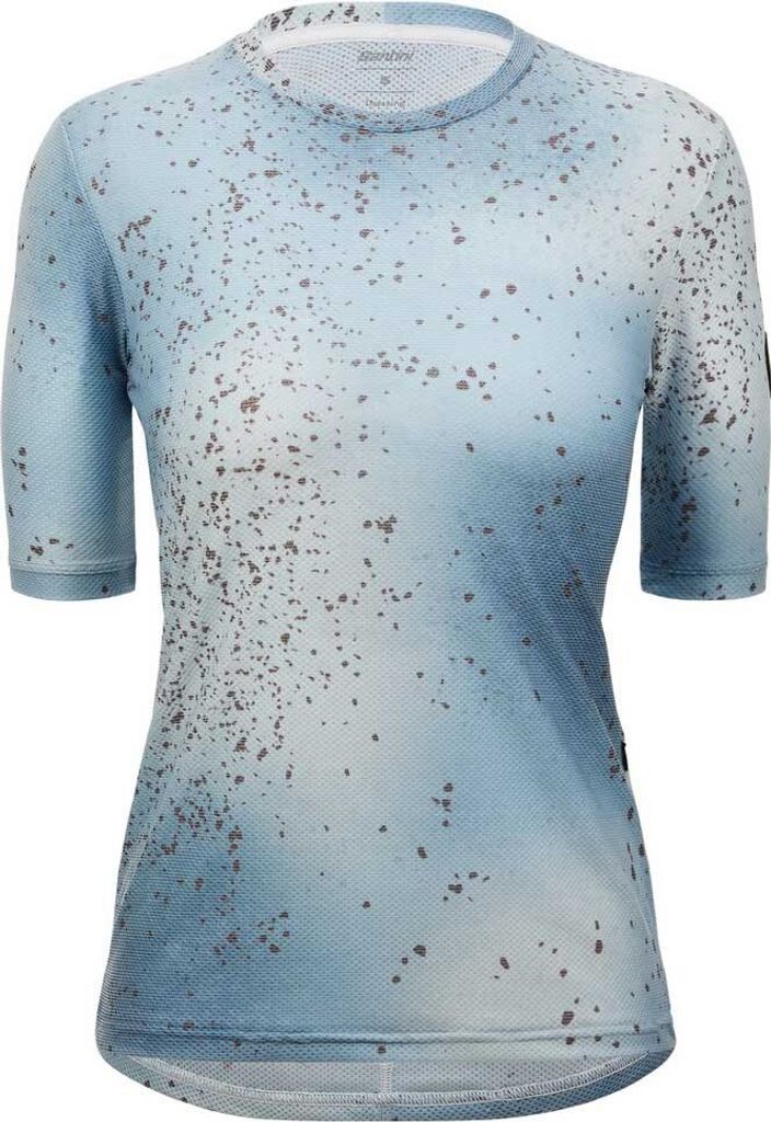 Santini Fango Delta Kurzarm-t-shirt Blau 2XL Frau Blau 2XL