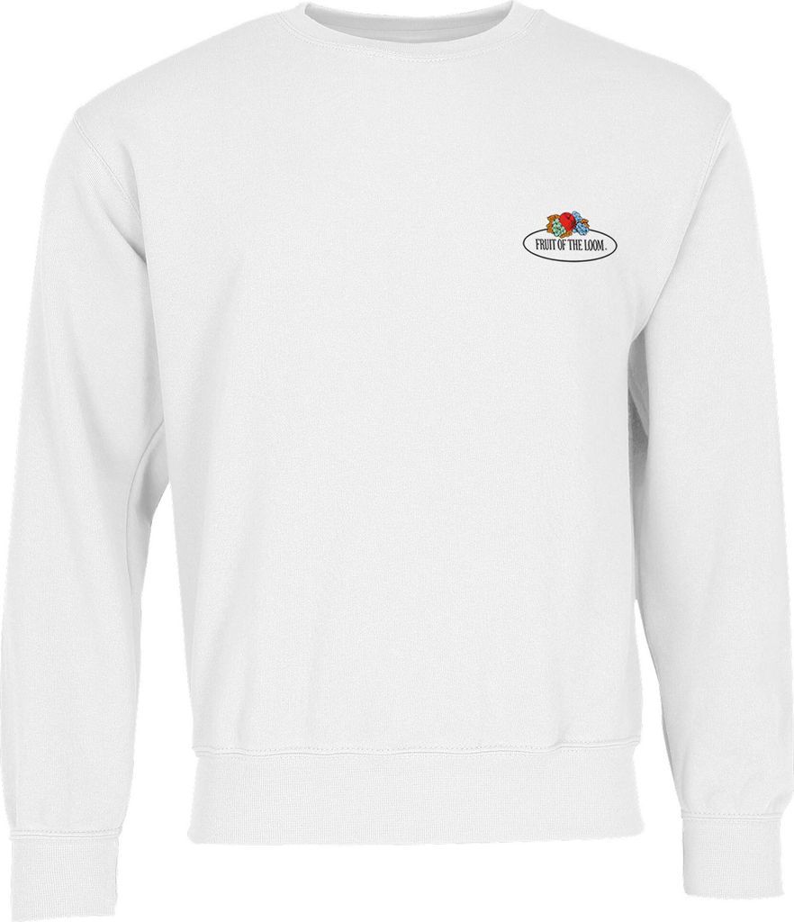 Fruit of the Loom Sweatshirt mit Vintage-Logo ,Farbe: weiß - Vintage-Logo klein ,Größe: XL