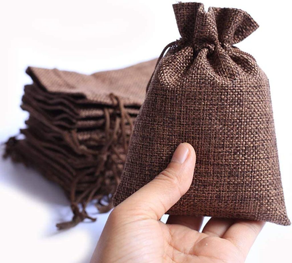 30 Stück 15*20cm Jutesäckchen, Jute Beutel mit Kordelzug, Leinen-Säckchen Sackleinen Taschen, Klein Geschenksäckchen für Schmuck DIY Handwerk ...