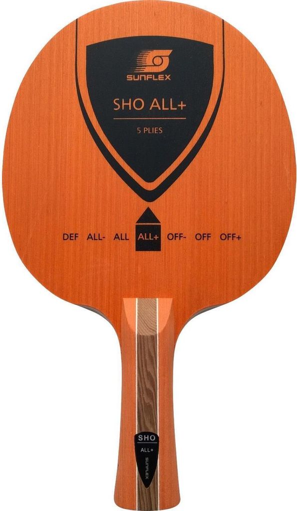Sunflex SHO All+ Tischtennis-Holz, gerader Griff | Tischtennis Tischtennisequipment Tischtennisausrüstung Ausrüstung
