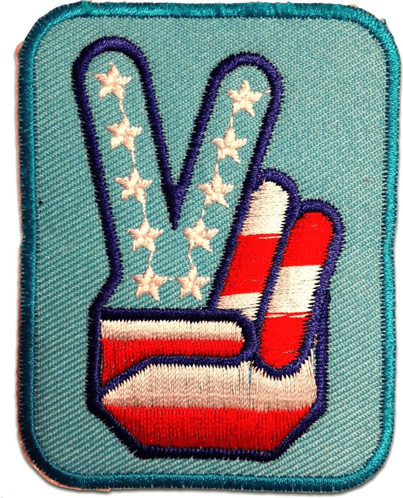 Usa Victory Peace Frieden - Aufnäher, Bügelbild, Aufbügler, Produktbild 