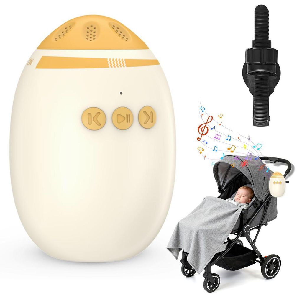 Kinderwagenschaukler mit White Noise – Baby Einschlafhilfe mit Bluetooth & wiederaufladbarem Baby Rocker für Kinderwagen & Buggy