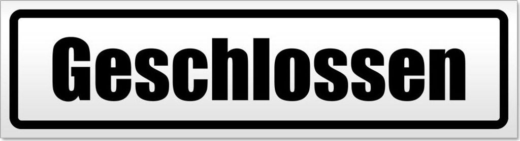 Geschlossen Magnetschild Schild magnetisch