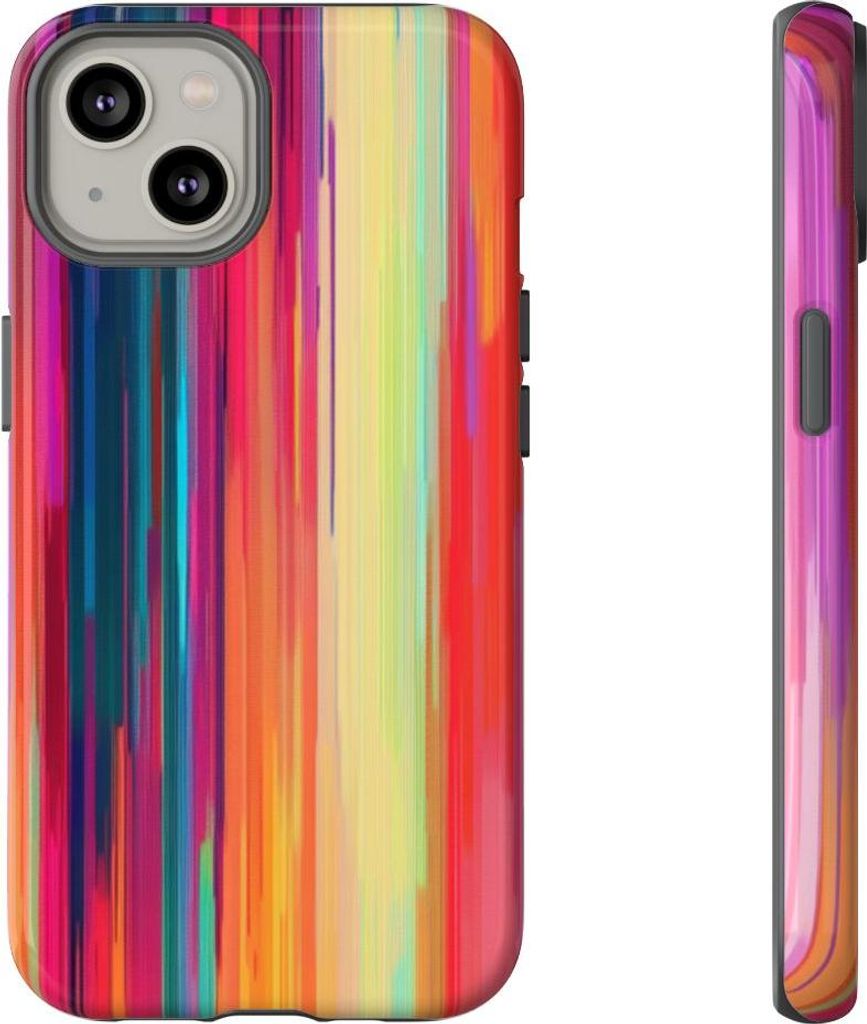 Bunte vertikale Farbstreifen – Hülle Kompatibel mit iPhone 14