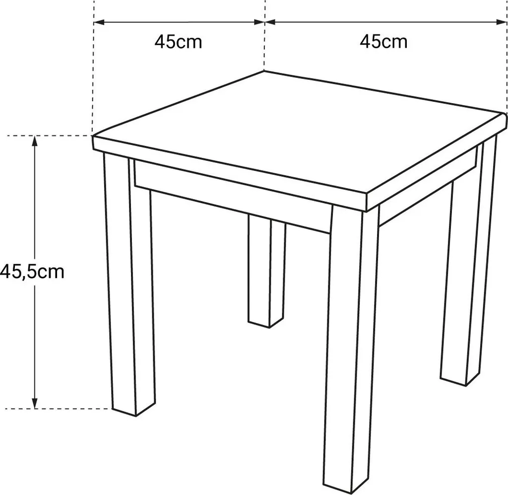 Table d'appoint 45cm JAVA en teck - Bout de canapé idéal pour le salon - 3