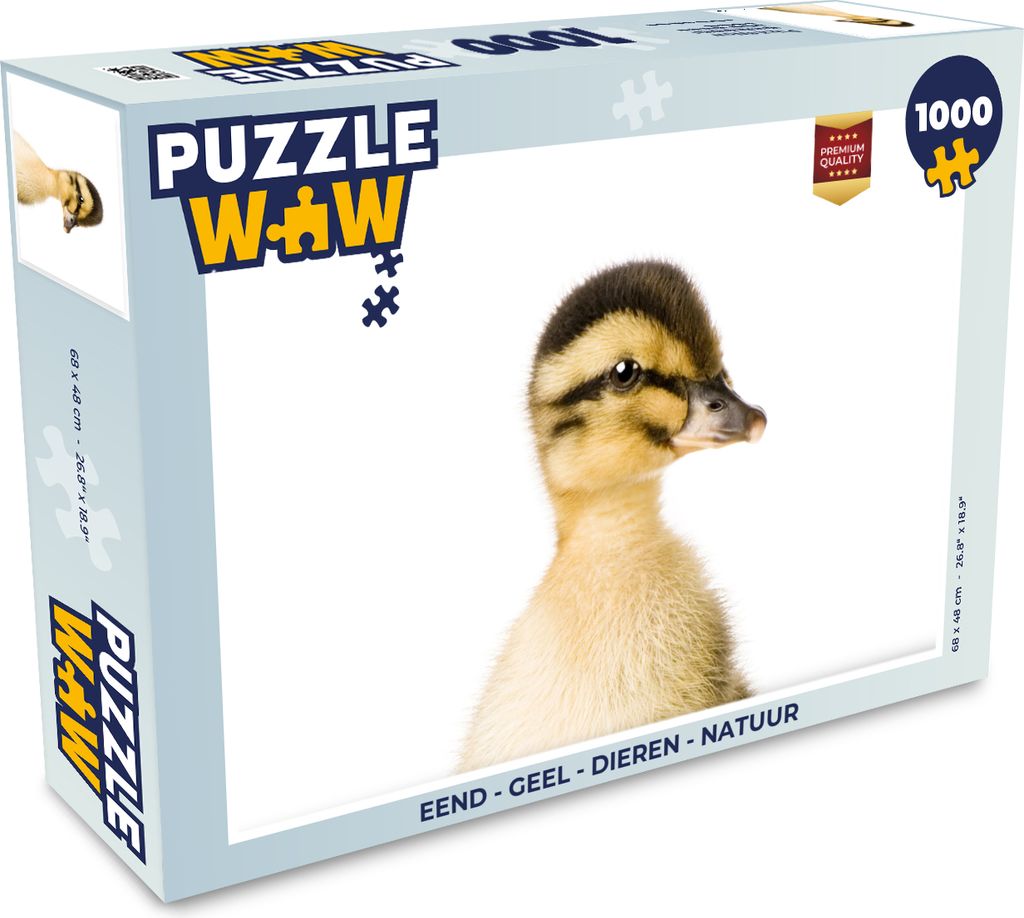MuchoWow Puzzle 1000 Teile Ente - Gelb - Tiere - Natur - Erwachsene - Rätsel