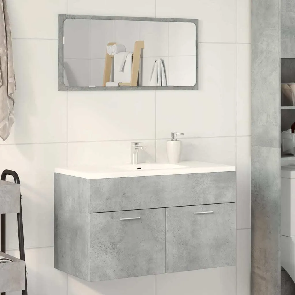 Mobile Bagno Sospeso 80x38,5 Grigio Cemento - Serie DE9822748