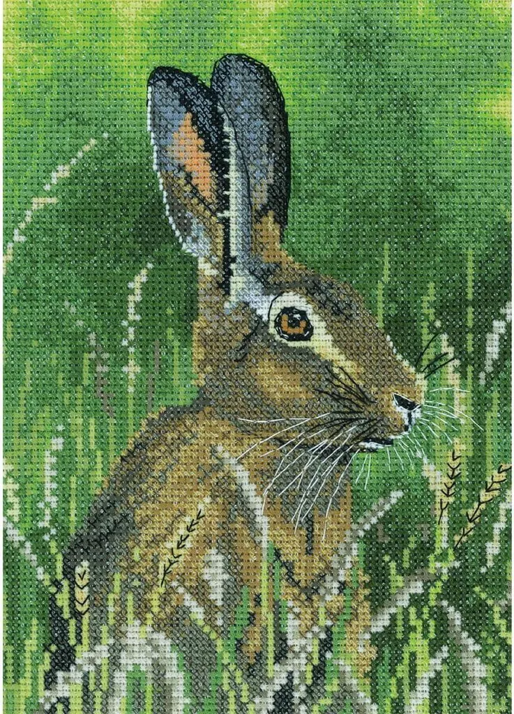 Kit Point de Croix Heritage Lapin Aida naha1509-a - Broderie 15x21cm