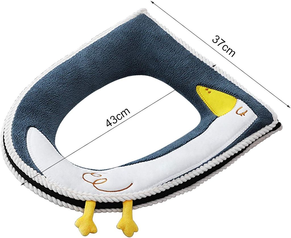 Treer 3er Set Toilettensitzbezüge Warm - Waschbare WC Sitzwärmer Gelb