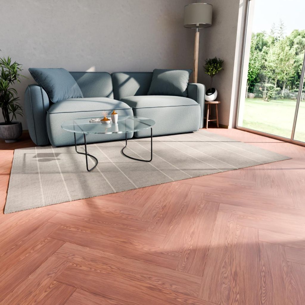 HAGO24 Klebevinylboden 2,23m² Braun Roteiche Bodenbelag Laminat Holzmusterung 2mm Dicke Wasserresistent PVC 16 Planken Feuchtraumgeeignet