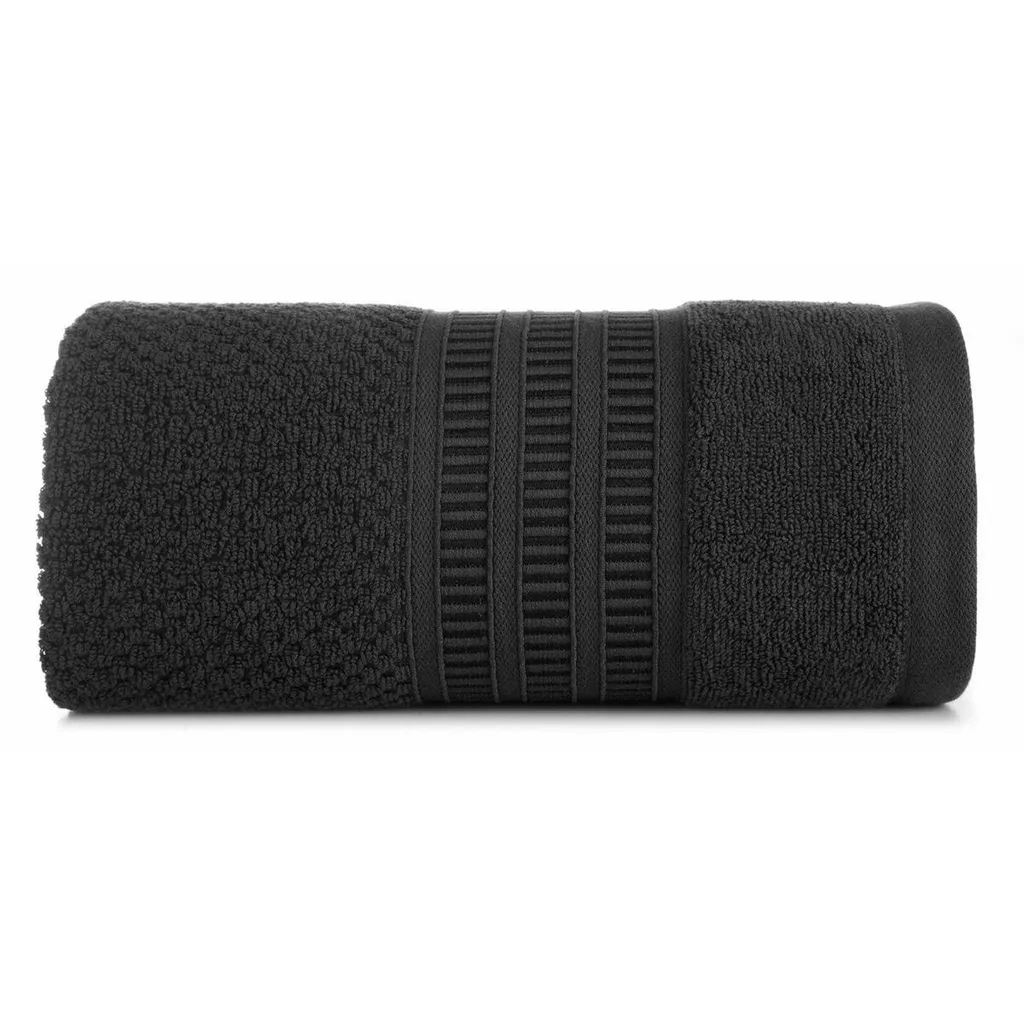 Eurofirany Rosita Asciugamano 70x140 cm Cotone Nero | Design d'Elite