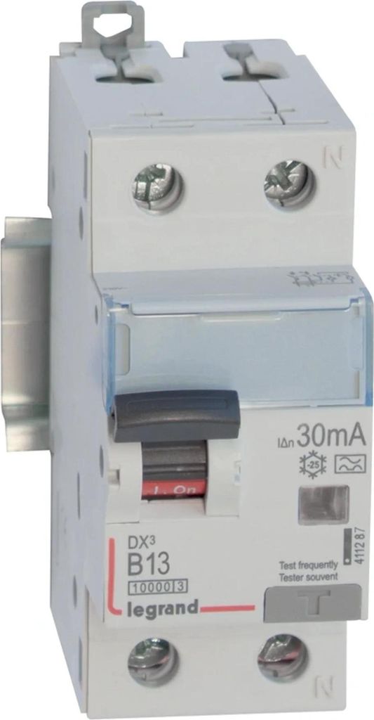 Legrand FI/LS-Schalter, Typ A, 10kA, B 13A/1pol+N/30mA, 2TE, 1 Stk.