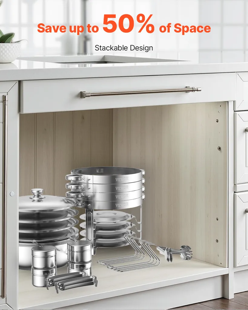 Offerta VEVOR Scaldavivande Professionale Buffet Argento - 7