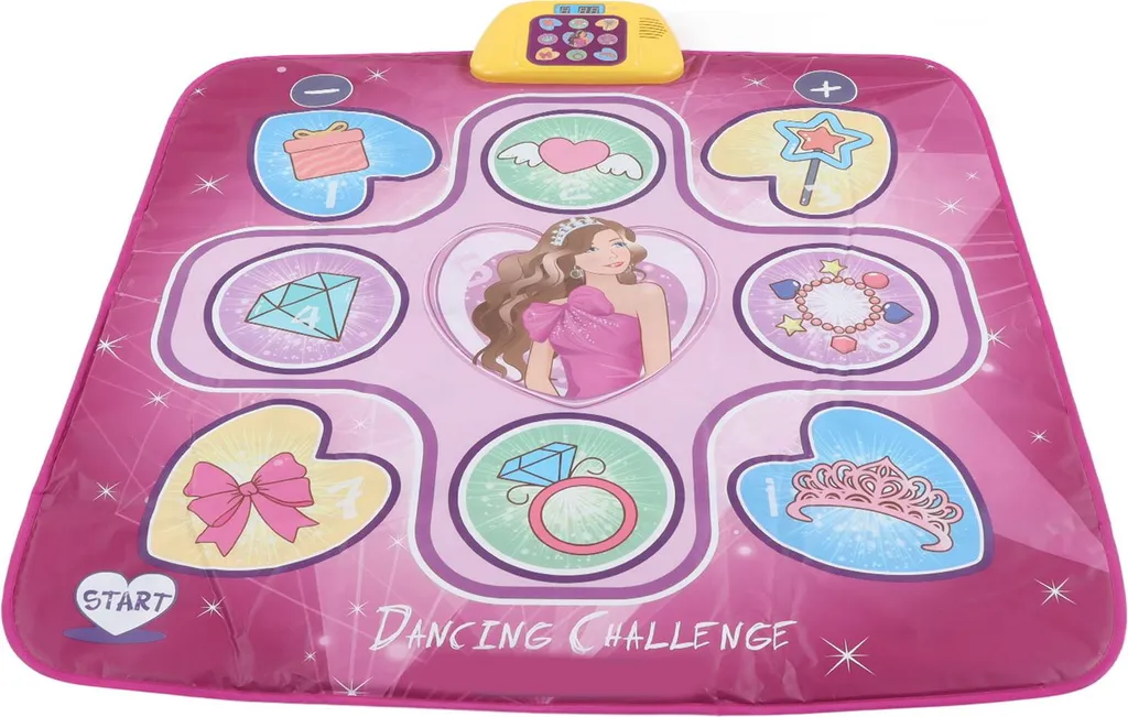 Tapis de danse pour filles rose et violet - Tapis de jeu musical portable