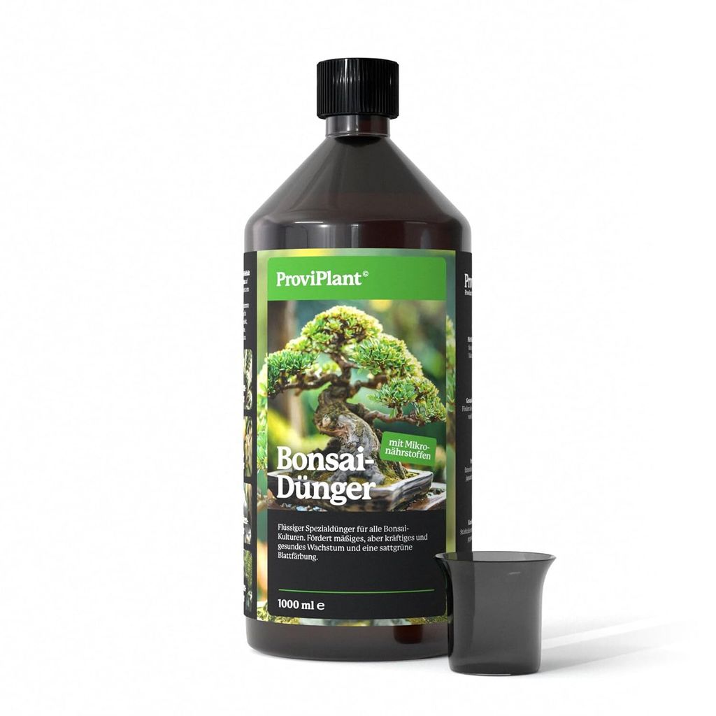 ProviPlant Bonsai Dünger – 1 Liter Spezialdünger Bonsaibaum Profi-Qualität - HOCH ERGIEBIG - 200 Liter Gießwasser - Germany