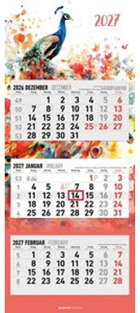 Calendario trimestrale 2027 Immagine del prodotto 