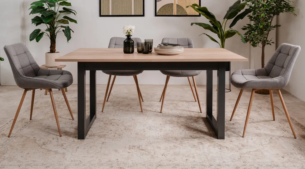 Table de séjour extensible DENVER pour repas de famille et réception - 12