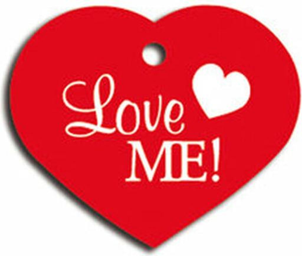 Identifikationsschild für Halsband Imarc Heart Rot