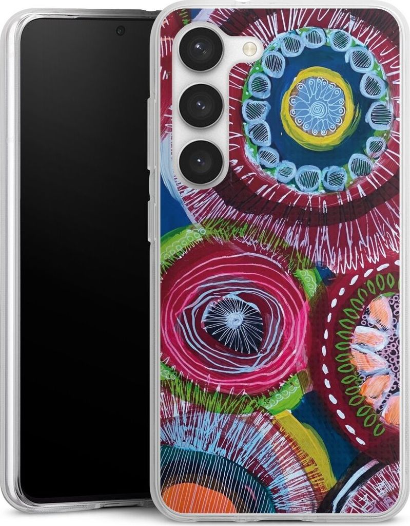 DeinDesign Handyhülle für Samsung Galaxy S23 Silikon Hülle Case Smartphone Schutzhülle Farbe Malerei bunt