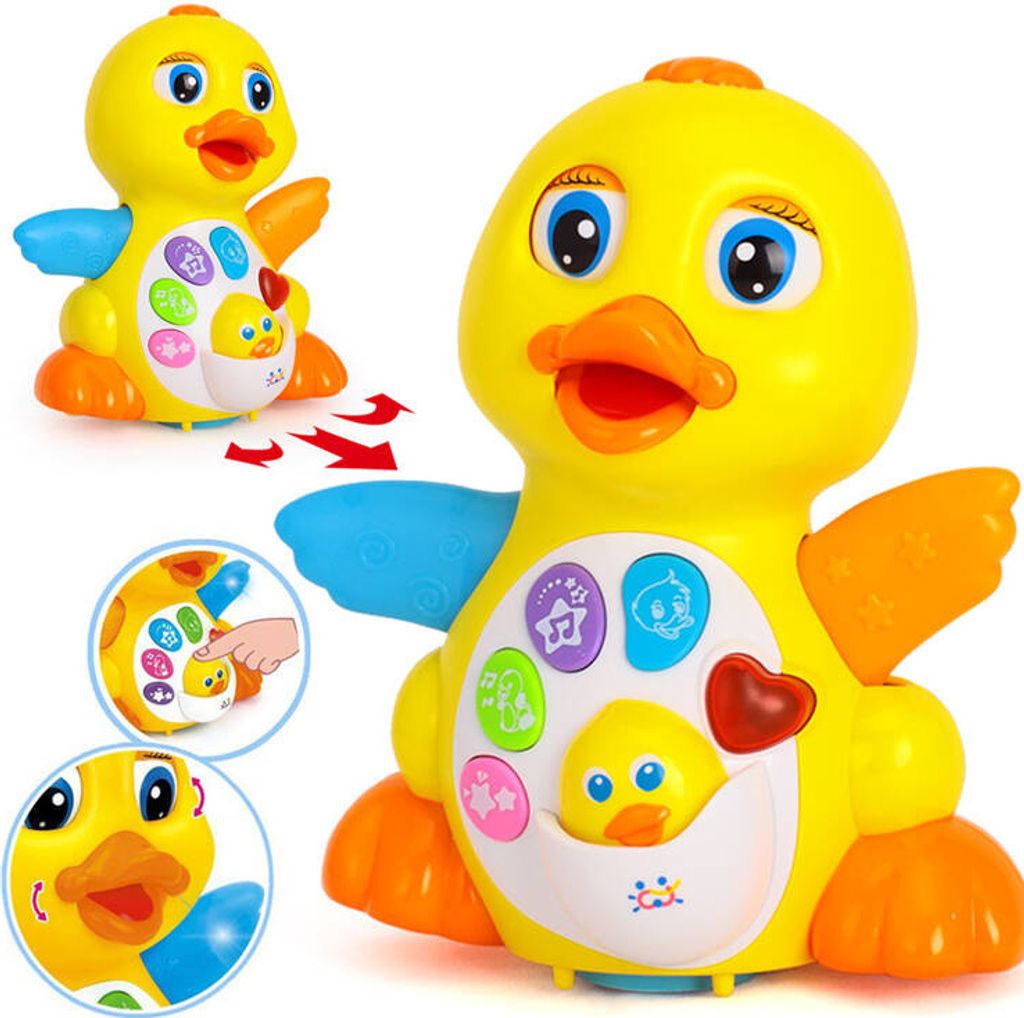 Paperella Musicale Interattiva Con Luci LED, Balla E Canta, In ABS Antimodello, Per Bambini